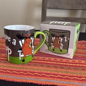 NIB Little Blue House “I don’t give a frapp” coffee tea mug 14 oz